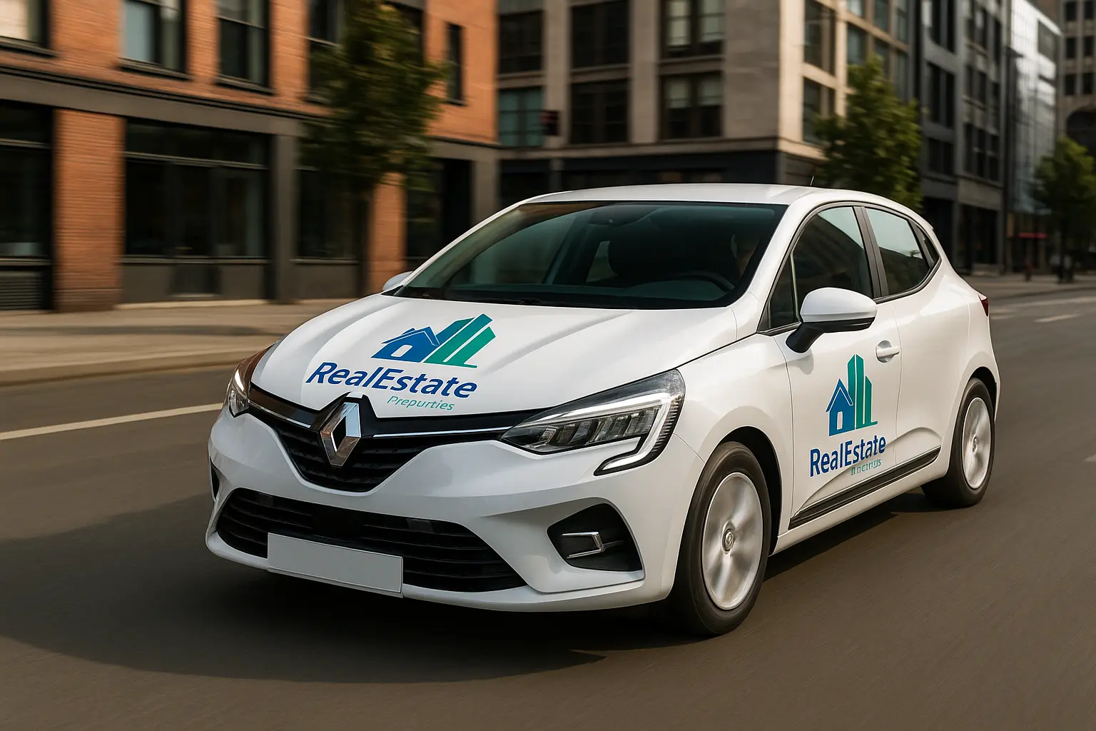 Voiture avec publicité